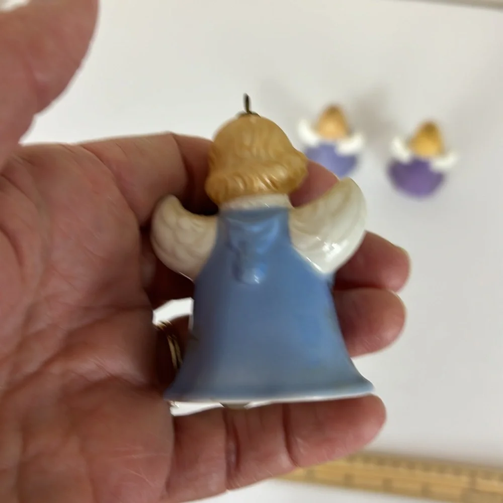 Lot of 3 Goebel Annual Angel Bell Christmas Ornaments 1997-1999 TMK-6